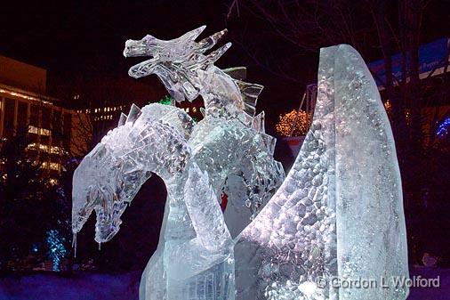 Winterlude 2010 Ice Sculpture_13948.jpg - Winterlude ('Bal de Neige' in French) is the annual winter festivalof Canada's capital region (Ottawa, Ontario and Gatineau, Quebec).Photographed at Ottawa, Ontario - the capital of Canada.